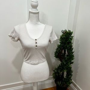 Cotton On White ripped tank